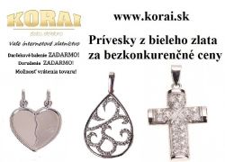 Prívesky z bieleho zlata KORAI