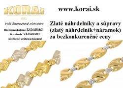 Zlaté náhrdelníky a súpravy od KORAI