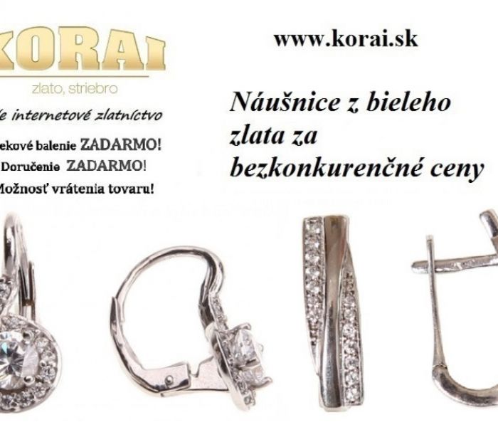 Náušnice z bieleho zlata KORAI