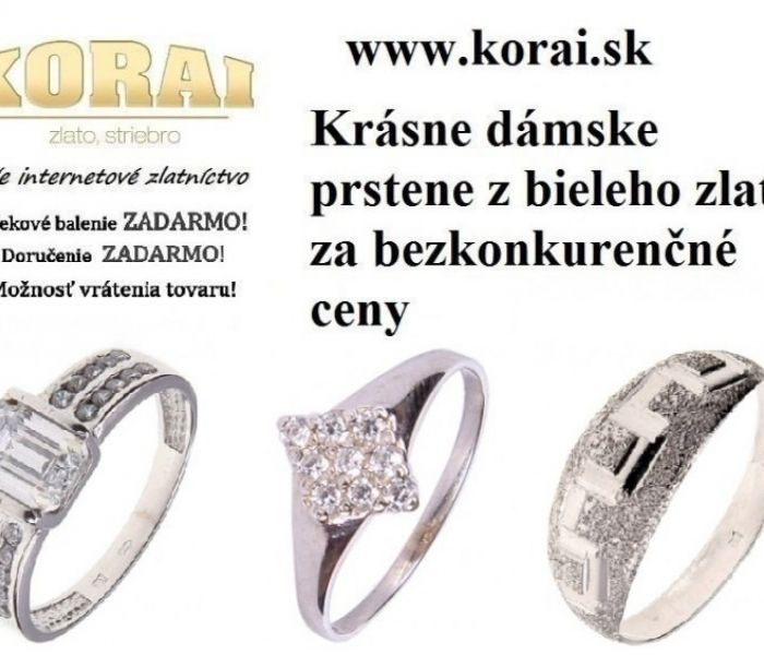 Dámske prstene z bieleho zlata KORAI