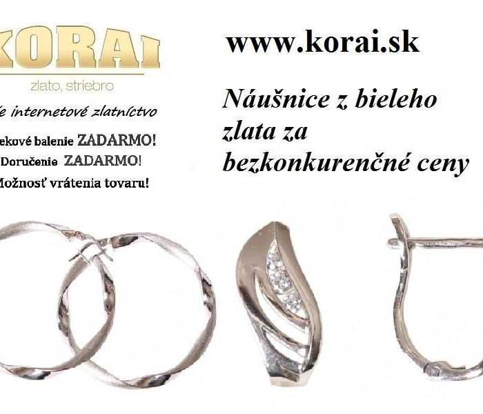 Z bieleho zlata náušnice KORAI