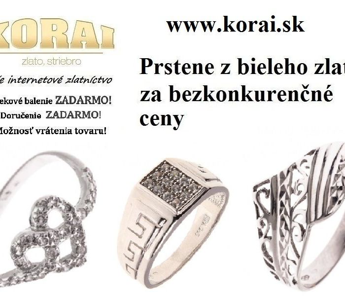 Z bieleho zlata prstene KORAI