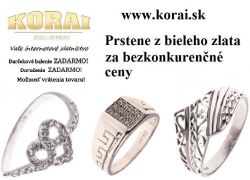 Z bieleho zlata prstene KORAI