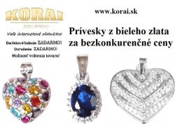 Z bieleho zlata prívesky KORAI
