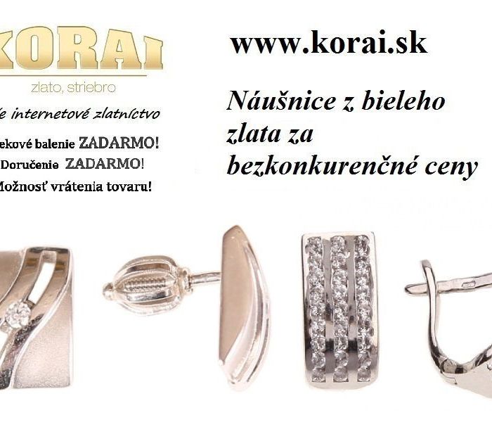 Náušnice z bieleho zlata KORAI