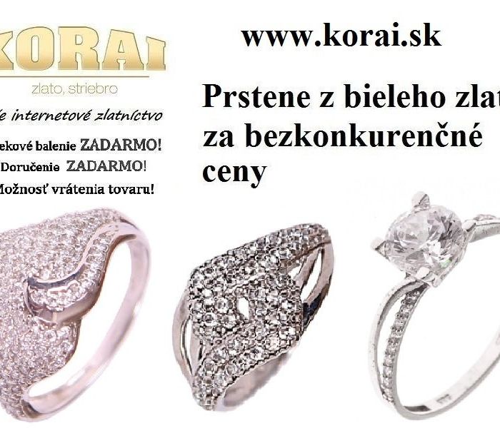 Prstene z bieleho zlata KORAI