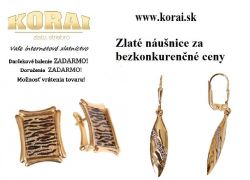 Náušnice zo žltého zlata KORAI