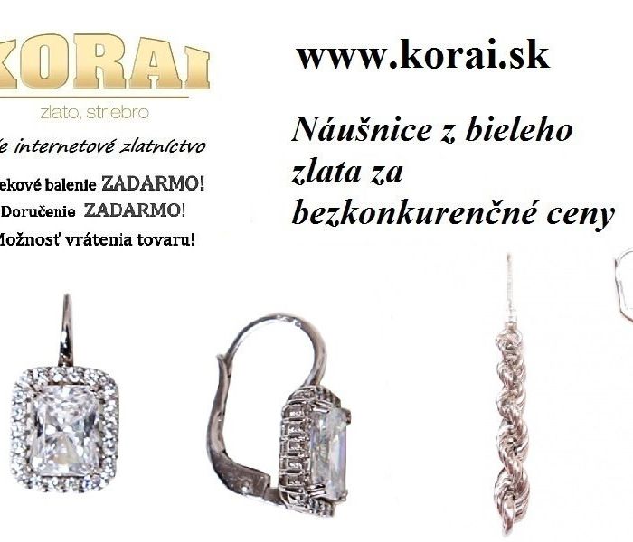 Z bieleho zlata náušnice KORAI