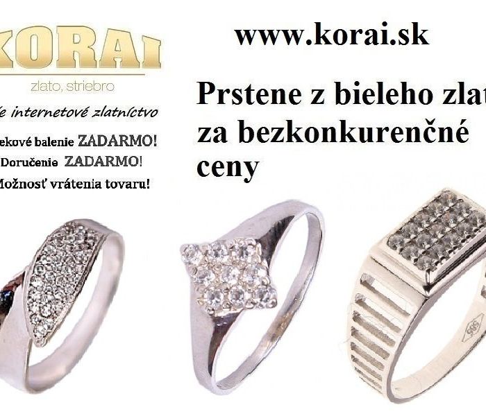 Z bieleho zlata prstene KORAI