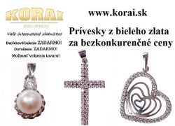 Z bieleho zlata prívesky KORAI