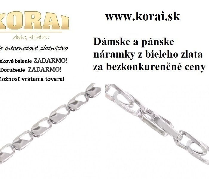 Z bieleho zlata náramky KORAI