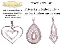 Z bieleho zlata prívesky KORAI