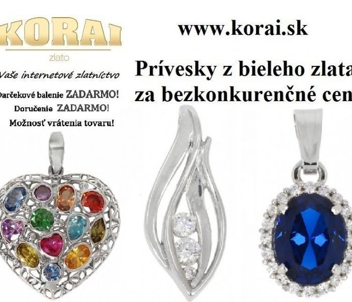 Prívesky z bieleho zlata od KORAI