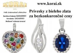 Prívesky z bieleho zlata od KORAI