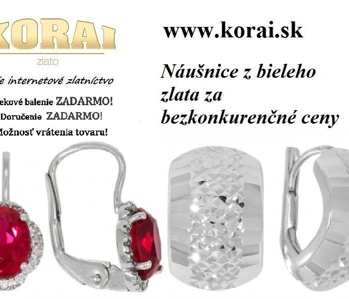 Náušnice z bieleho zlata od KORAI