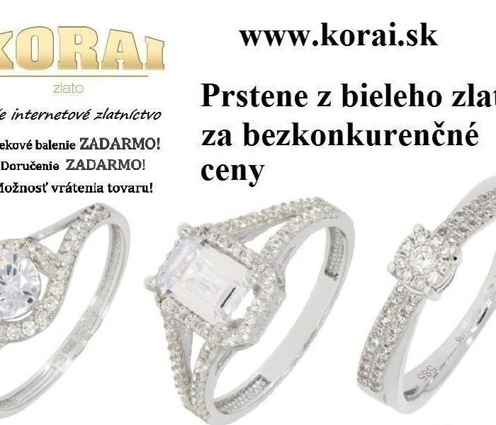Prstene z bieleho zlata od KORAI