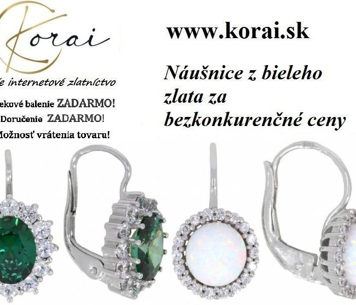 Náušnice z bieleho zlata KORAI