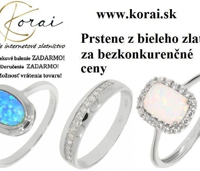 Prstene z bieleho zlata KORAI