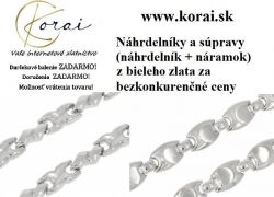 Náhrdelníky a súpravy z bieleho zlata KORAI