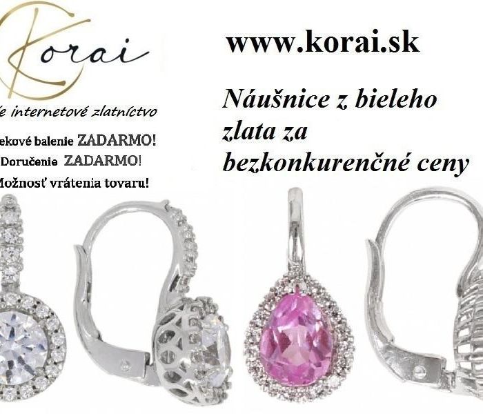 Náušnice z bieleho zlata od KORAI