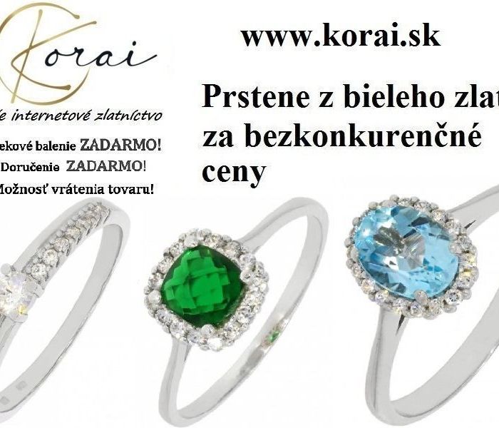 Prstene z bieleho zlata KORAI