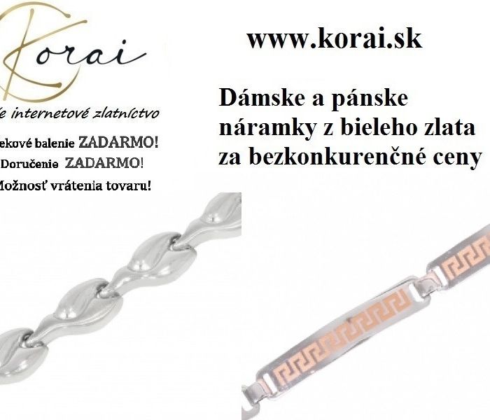 Náramky z bieleho zlata od KORAI