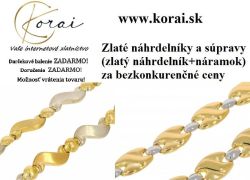 Náhrdelníky a súpravy zo žltého zlata Korai