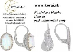 Náušnice z bieleho zlata Korai